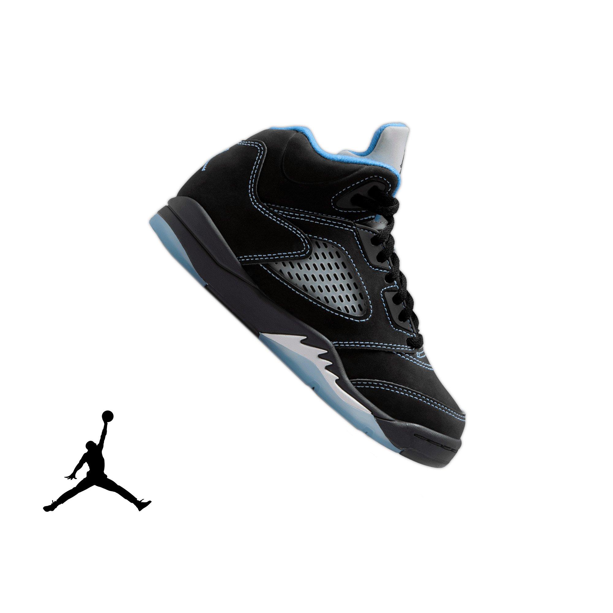 Jordan 5 Retro "Black Carolina" Preschool Kids' Shoe